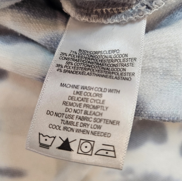 Marc New York Performance Tie-Dye Hoodie Women’s Large Gray White Pullover - Picture 7 of 11